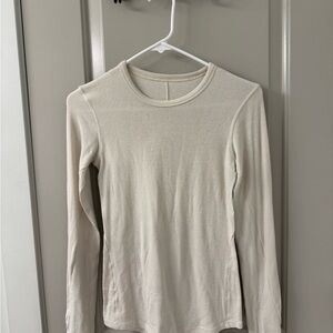 lululemon athletica Cream Long Sleeve Tee